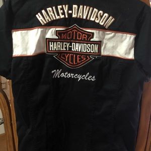 Harley Davidson zip up shirt